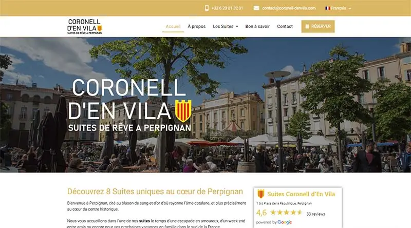 Site web Coronell D'en Vila à Perpignan