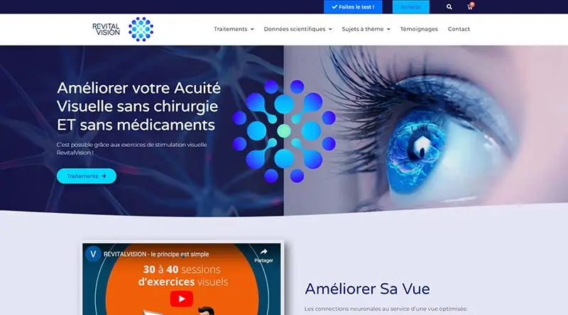 Site web améliorant acuité visuelle sans chirurgie.